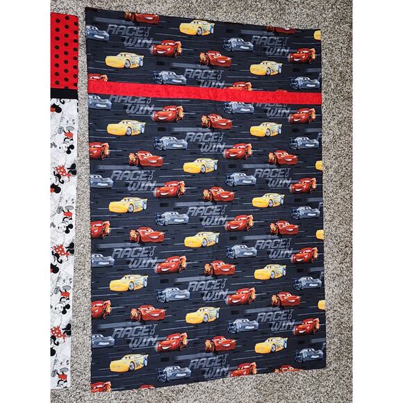 Mickey Mouse & Cars Race Win Standard Pillowcases Boy's Bedroom Kids x2 - Picture 2 of 9